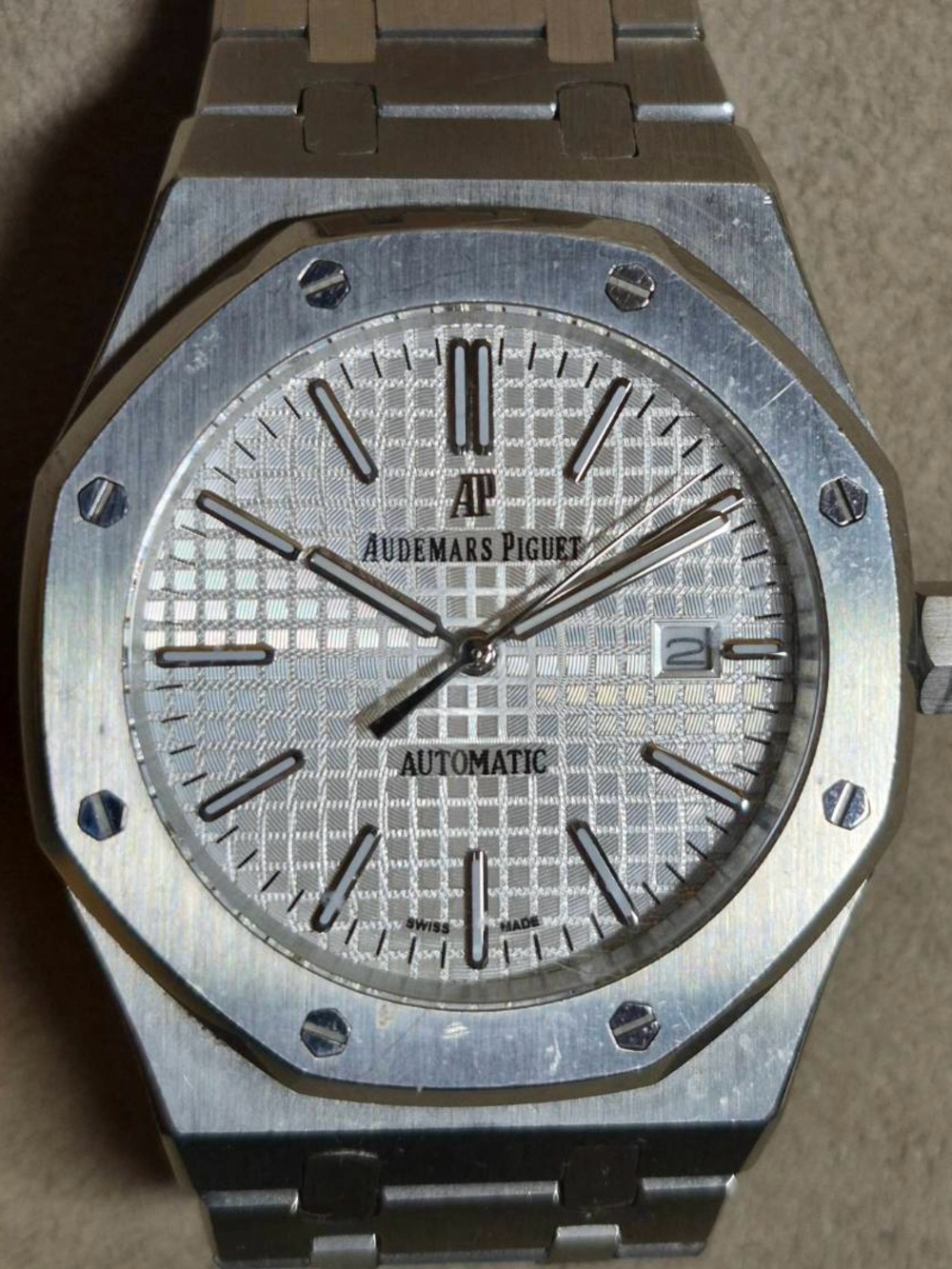 AP Royal Oak-Inspired Silver Dial Stainless Steel Automatic Watch